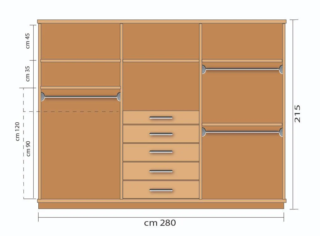 دولاب جرار 200×280سم -WS133 - Image 3