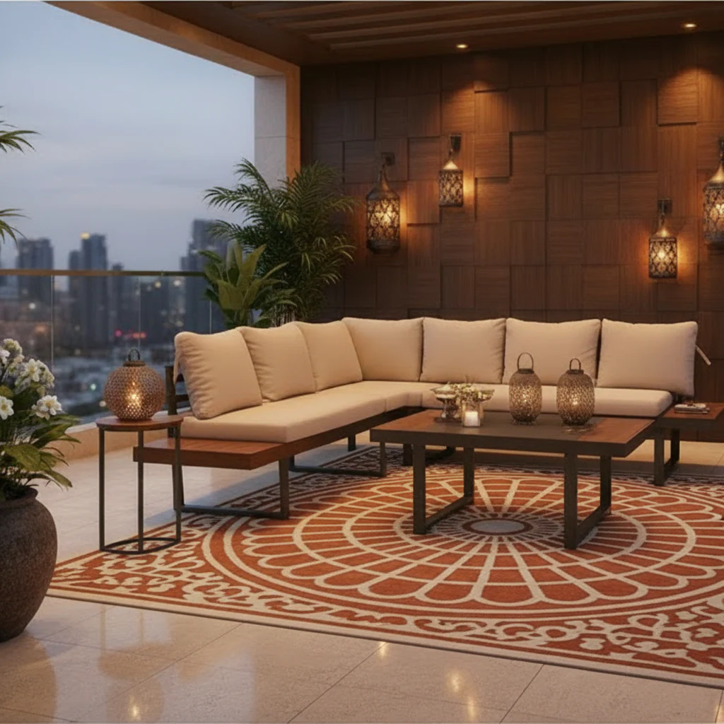 ركنة خارجية مع ترابيزة قهوة 200×200سم - SHP472 - Image 1