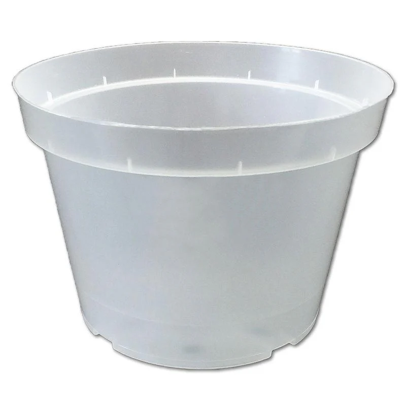 8" Rigid Clear Orchid Pot - Image 1