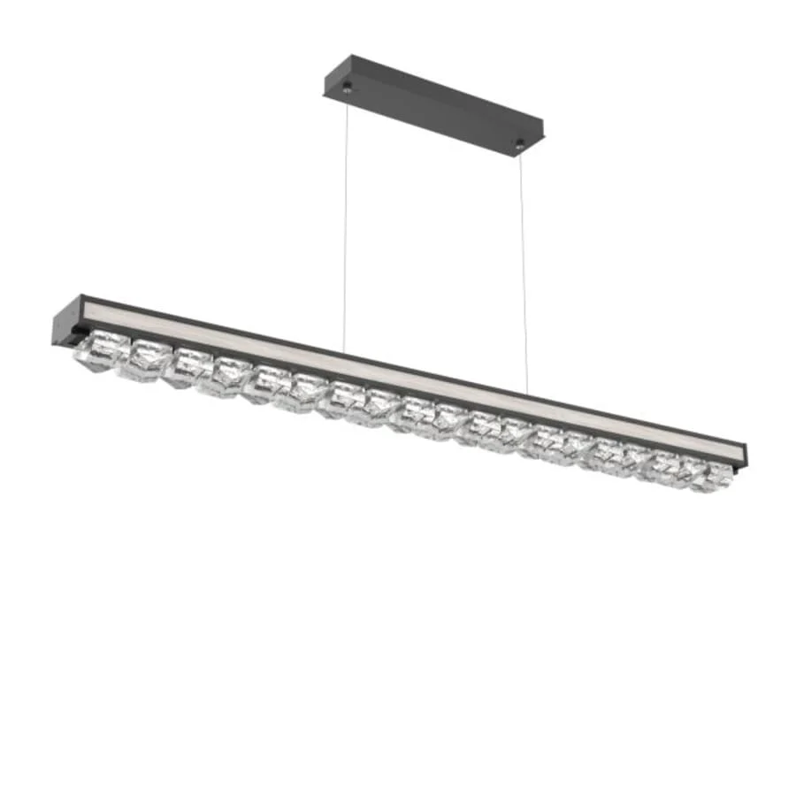 Hammerton Studio Tessera Linear Chandelier with Facet Cast Glass - Image 1