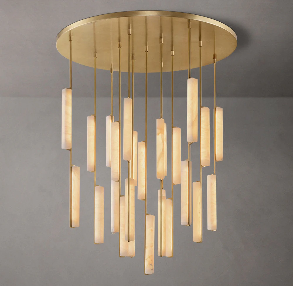 Audubon Alabaster Circular Chandelier 56" - Image 3