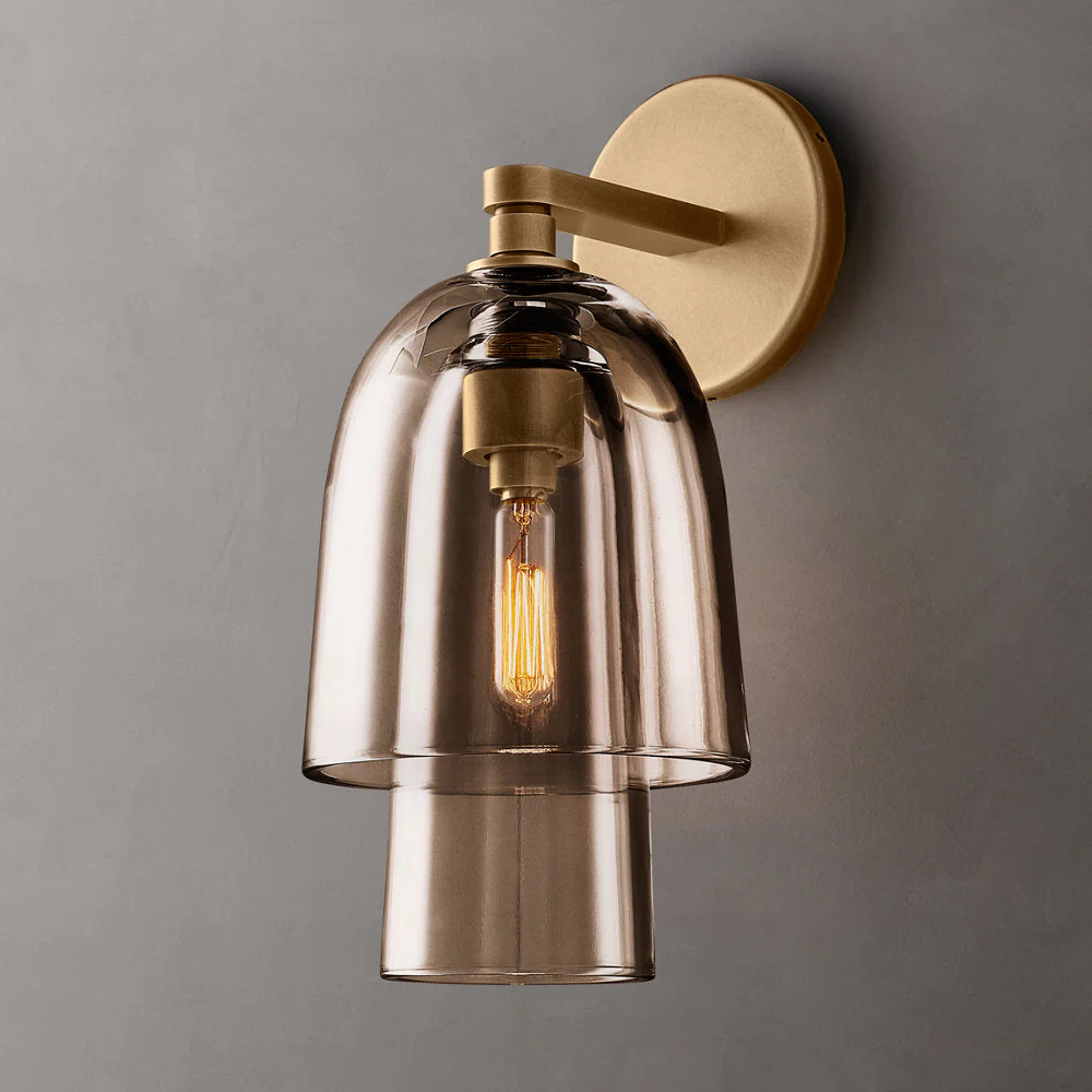 Bloms Amber Glass Wall Sconce - Image 3