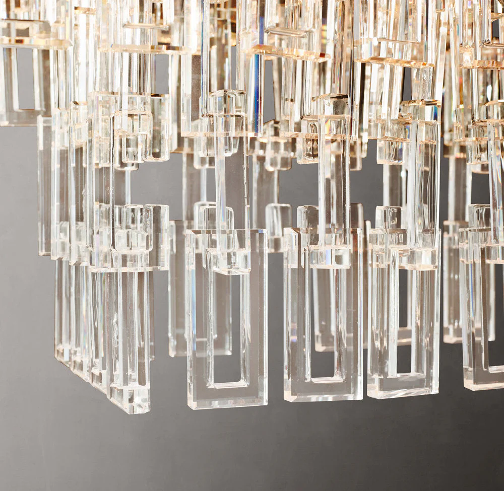 Marignane Layered Rectangular Chandelier 72" - Image 3
