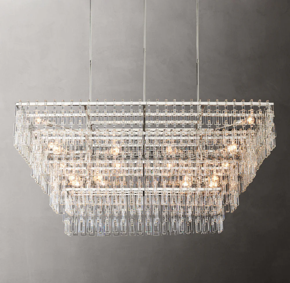 Marignane Layered Rectangular Chandelier 72" - Image 2