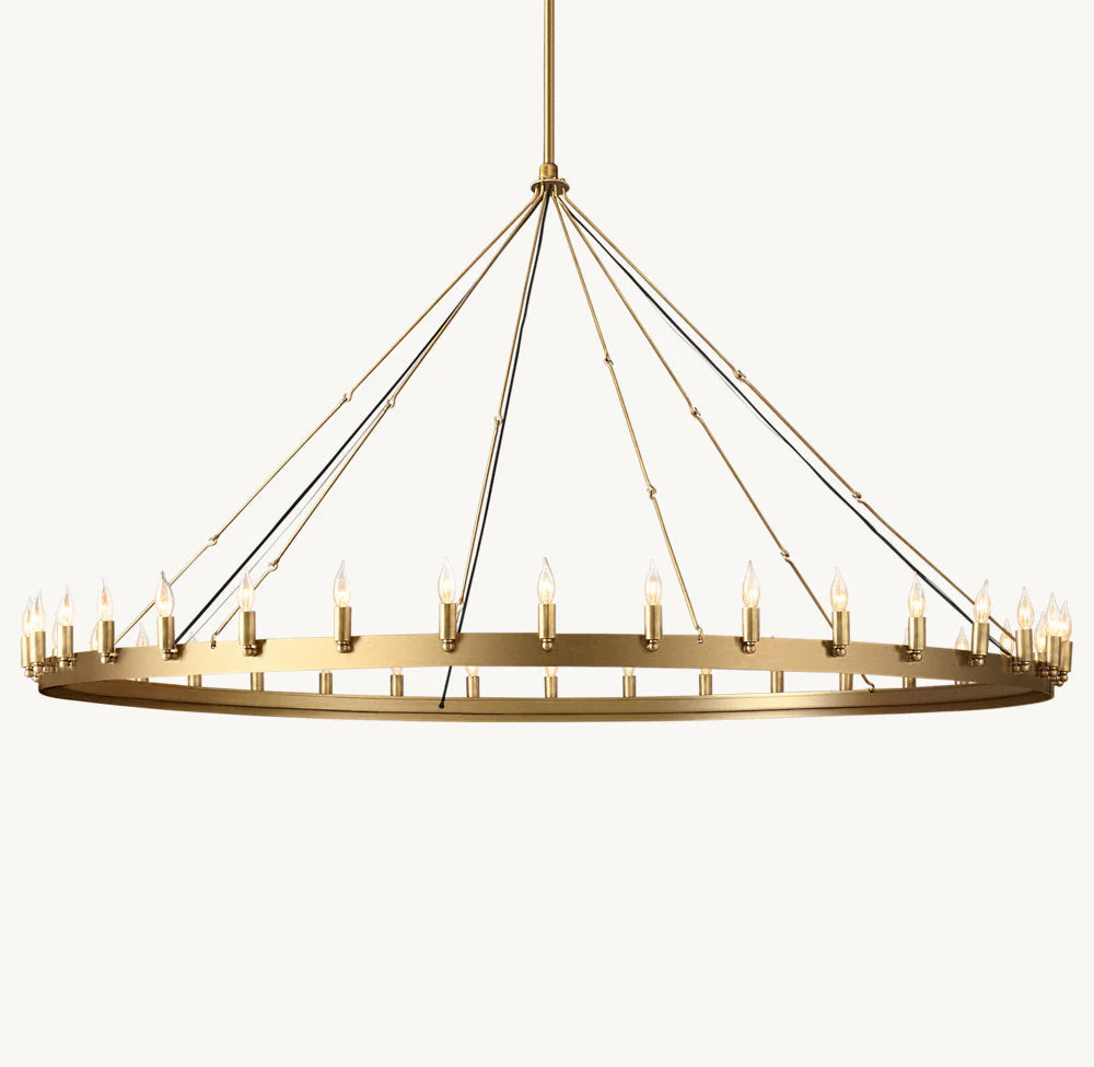 Camino Antique Candelabra Style Round Chandelier 73" - Image 3