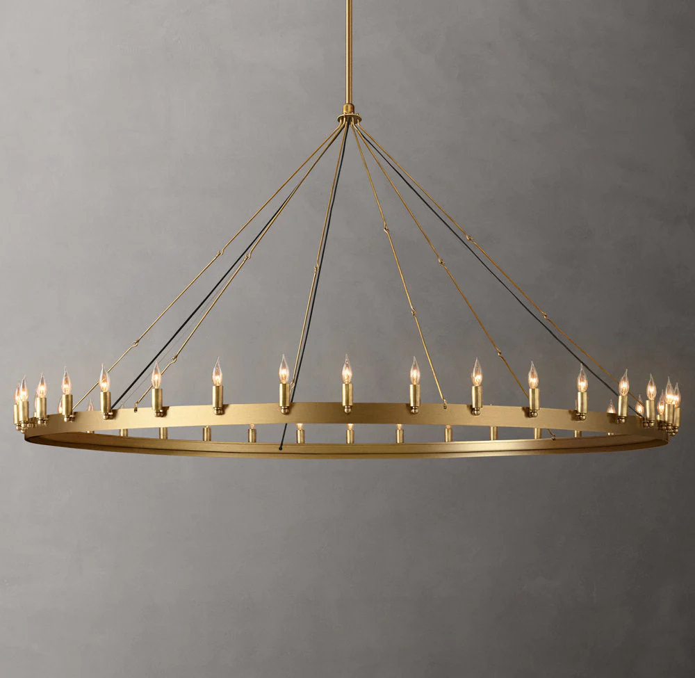 Camino Antique Candelabra Style Round Chandelier 73" - Image 2