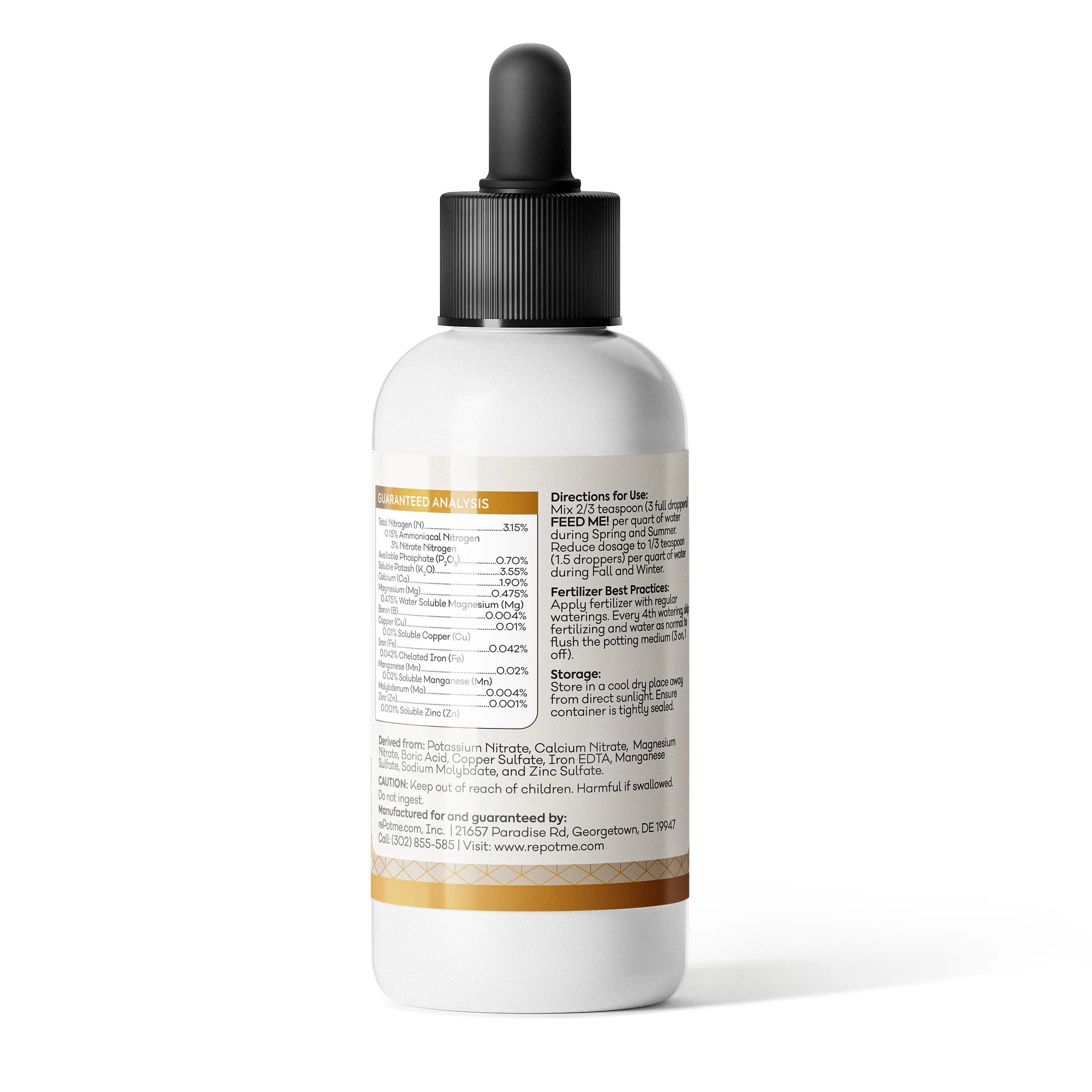 FEED ME! MSU Orchid Liquid Fertilizer - RO/Rain/Tap Water - 4 oz - Image 3