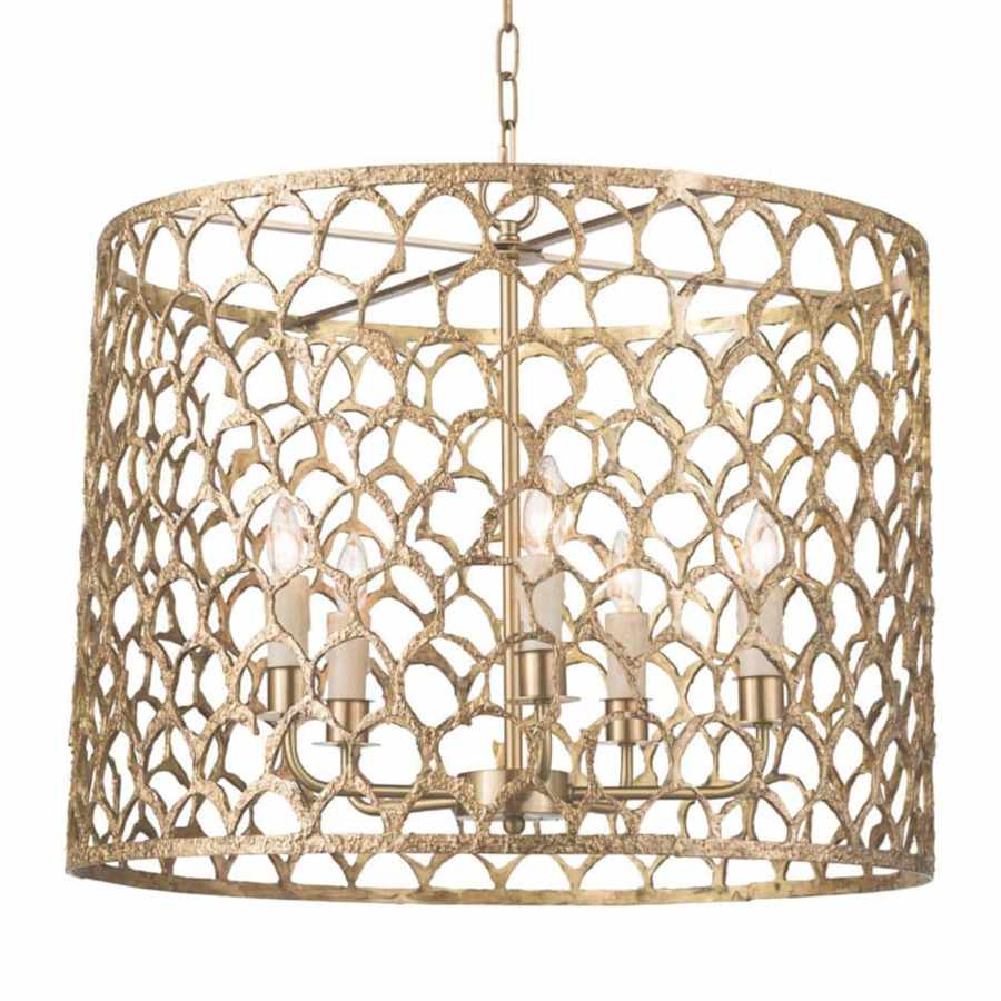 Regina Andrew Cabana 5 Light 23" Wide Pillar Candle Drum Chandelier - Image 1
