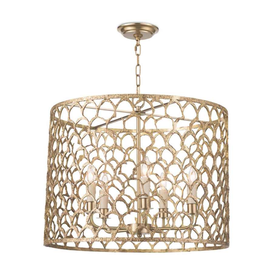 Regina Andrew Cabana 5 Light 23" Wide Pillar Candle Drum Chandelier - Image 2