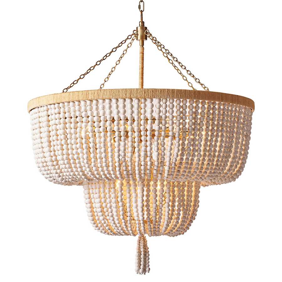 Regina Andrew Coastal Chic 12 Light 32" Wide Beaded Waterfall Chandelier - Image 1