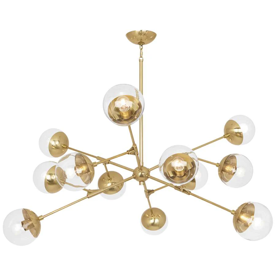 Robert Abbey Celeste 12 Light 48" Wide Sputnik Chandelier with Clear Glass Shades - Image 1