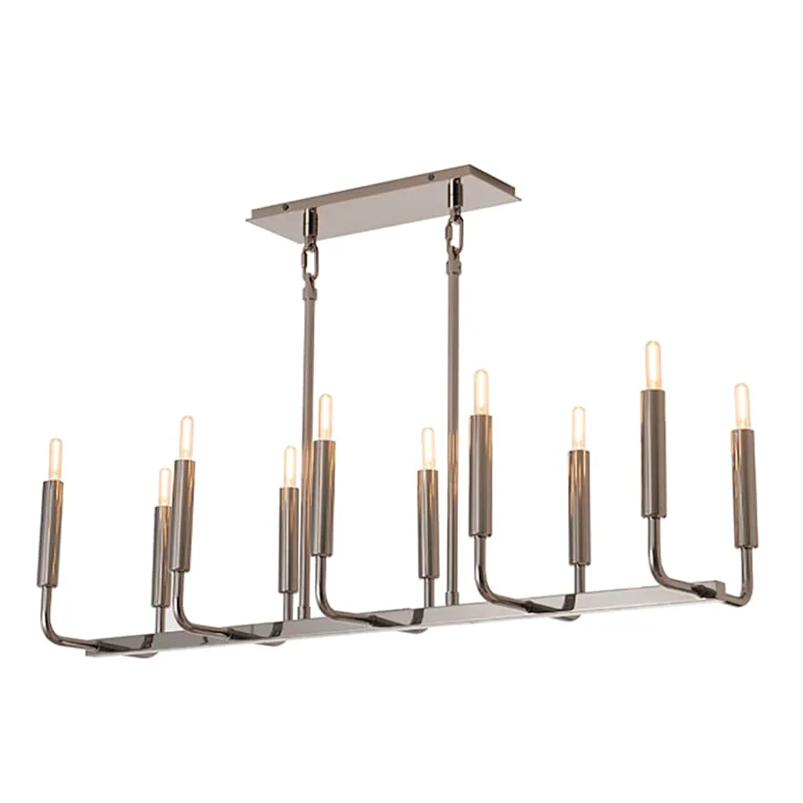 Robert Abbey Mavisten Edition Carbonia 10 Light 42" Wide LED Linear Chandelier - Image 1