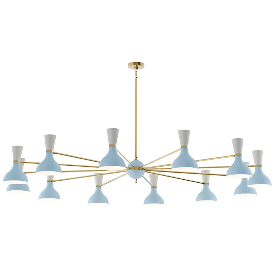 Robert Abbey Clare 12 Light 76" Wide Chandelier - Image 1