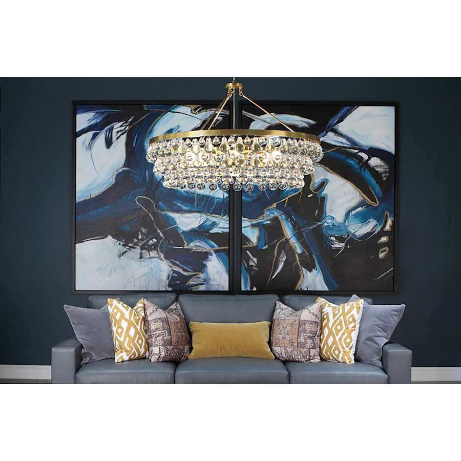 Robert Abbey Bling 6 Light 35" Wide Waterfall Chandelier - Image 2