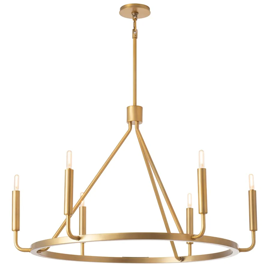 Robert Abbey Mavisten Edition Carbonia 6 Light 38" Wide LED Chandelier - Image 2
