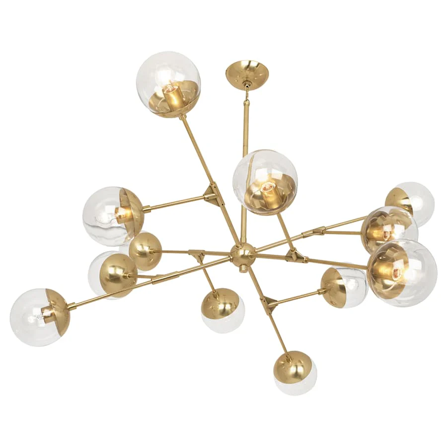 Robert Abbey Celeste 12 Light 48" Wide Sputnik Chandelier with Clear Glass Shades - Image 2