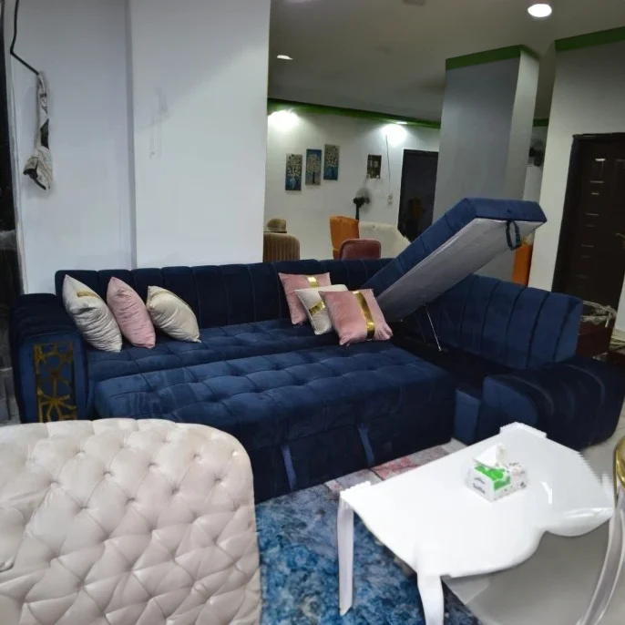 ركنة سرير سحارة خشب زان 200×300سم- ELA23 - Image 1
