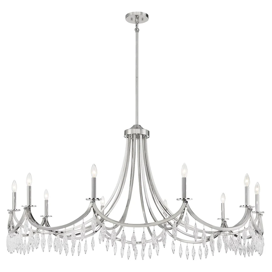 Savoy House Kameron 10 Light 60" Wide Crystal Chandelier - Image 3