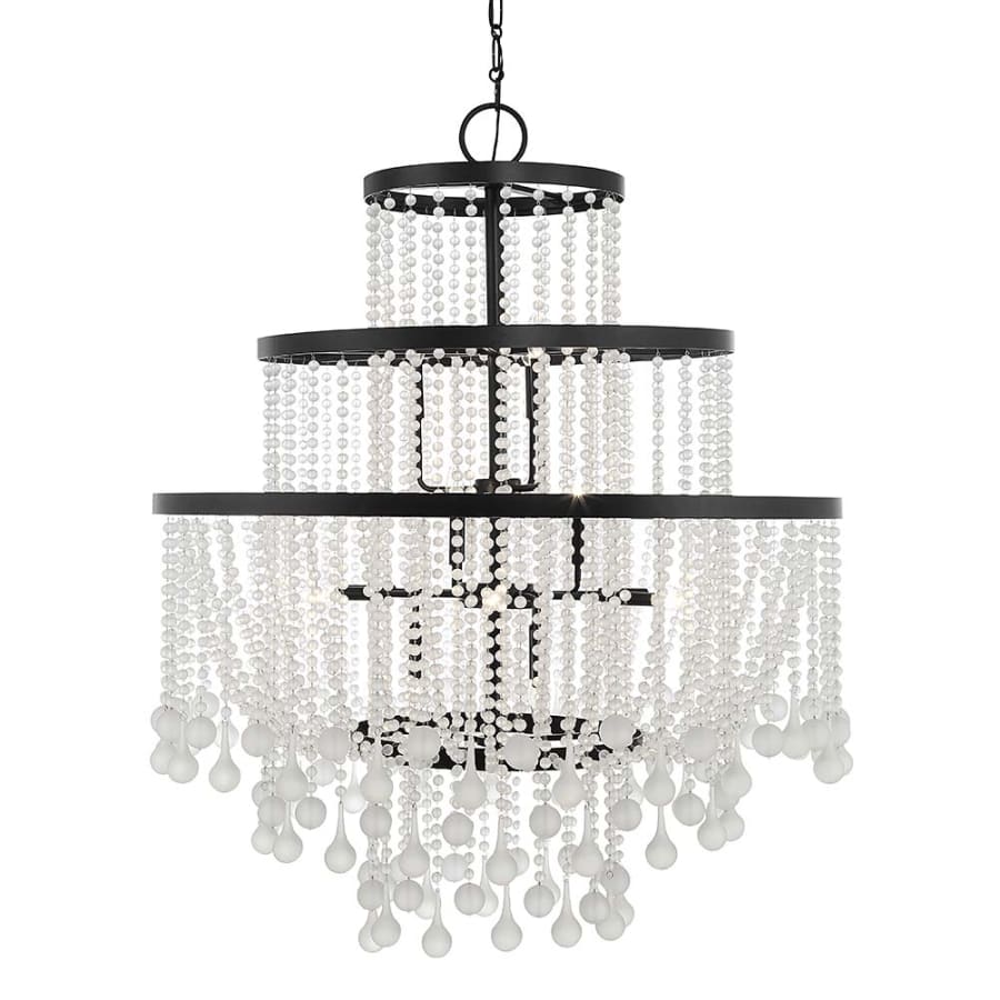 Savoy House Luna 15 Light 45" Wide Crystal Waterfall Chandelier - Image 1