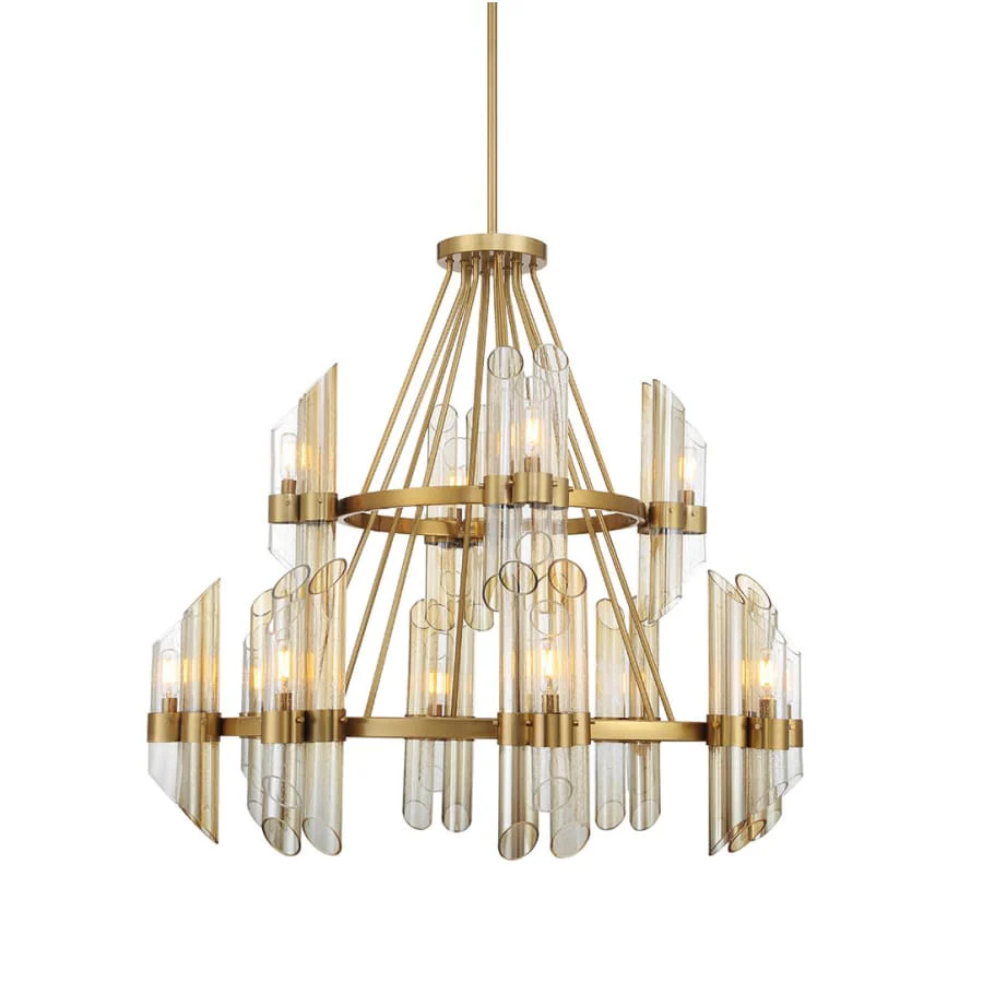 Savoy House Biltmore 12 Light 38" Wide Pillar Candle Ring Chandelier - Image 1