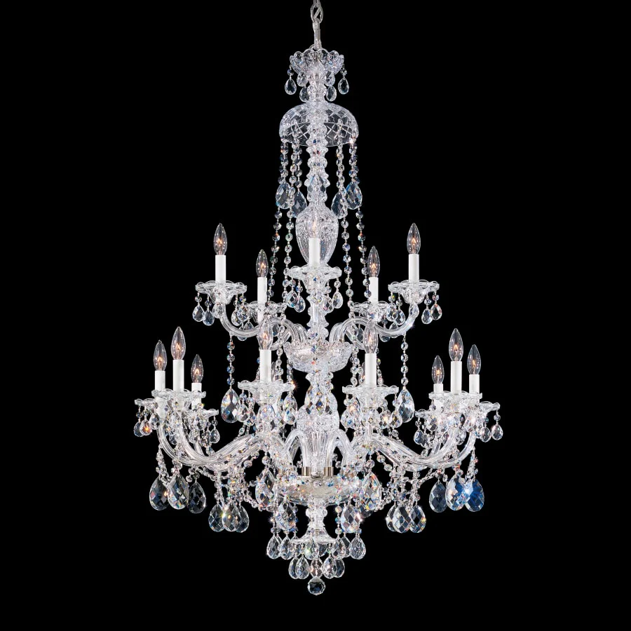 Schonbek Sterling 15 Light 32" Wide Crystal Chandelier with Heritage Crystals - Image 1