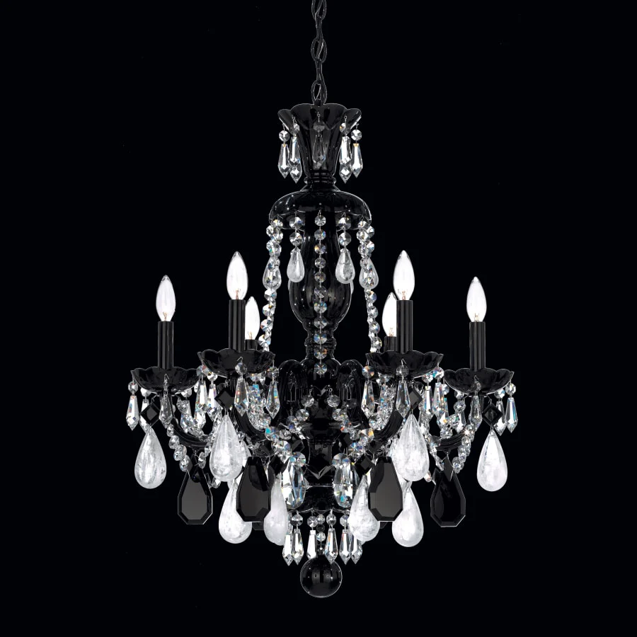 Schonbek Hamilton 6 Light 22" Wide Crystal Chandelier with Clear Rock Crystals - Image 1