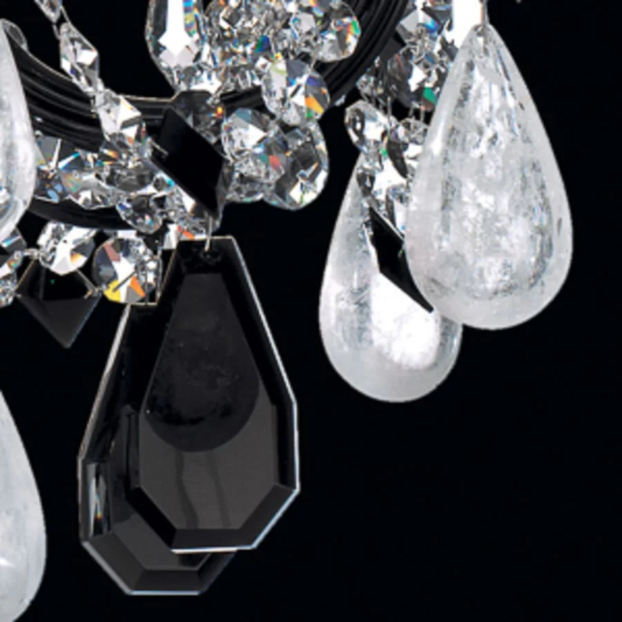 Schonbek Hamilton 7 Light 24" Wide Crystal Chandelier with Black Rock Crystals - Image 2