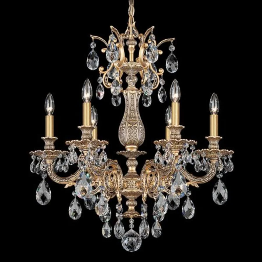 Schonbek Milano 6 Light 24" Wide Crystal Chandelier with Clear Optic Crystals - Image 1