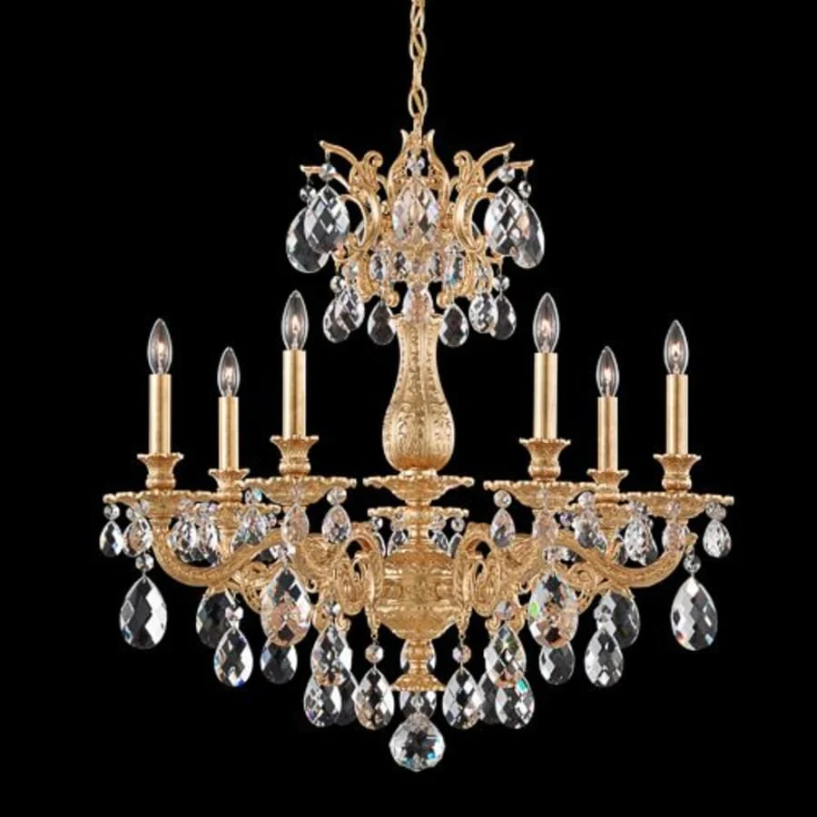 Schonbek Milano 7 Light 27" Wide Crystal Chandelier with Clear Optic Crystals - Image 1