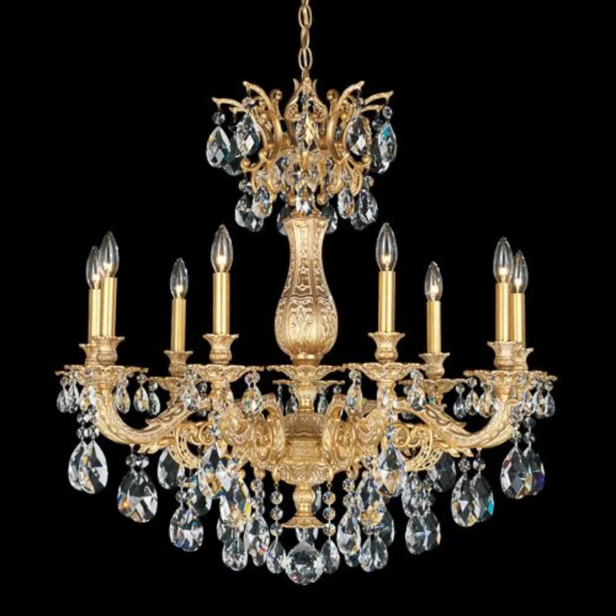 Schonbek Milano 9 Light 30" Wide Crystal Chandelier with Clear Optic Crystals - Image 1