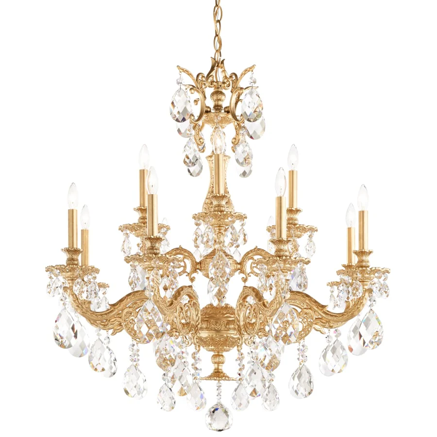 Schonbek Milano 12 Light 33" Wide Crystal Chandelier with Clear Optic Crystals - Image 1