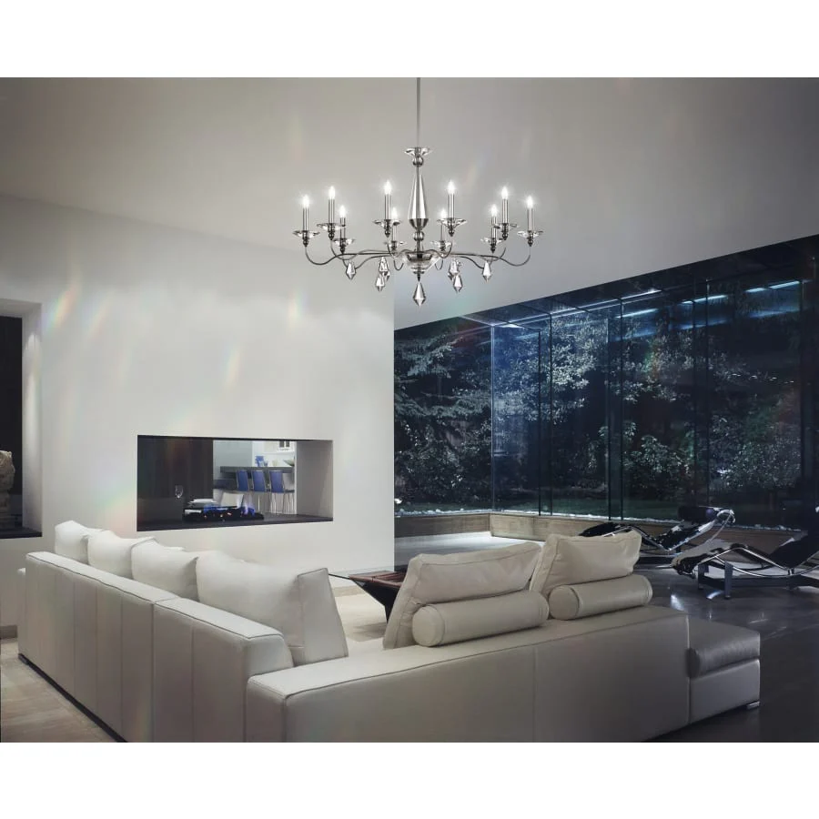 Schonbek Jasmine 9 Light 33" Wide Crystal Chandelier with Clear Swarovski Optic Crystals - Image 3