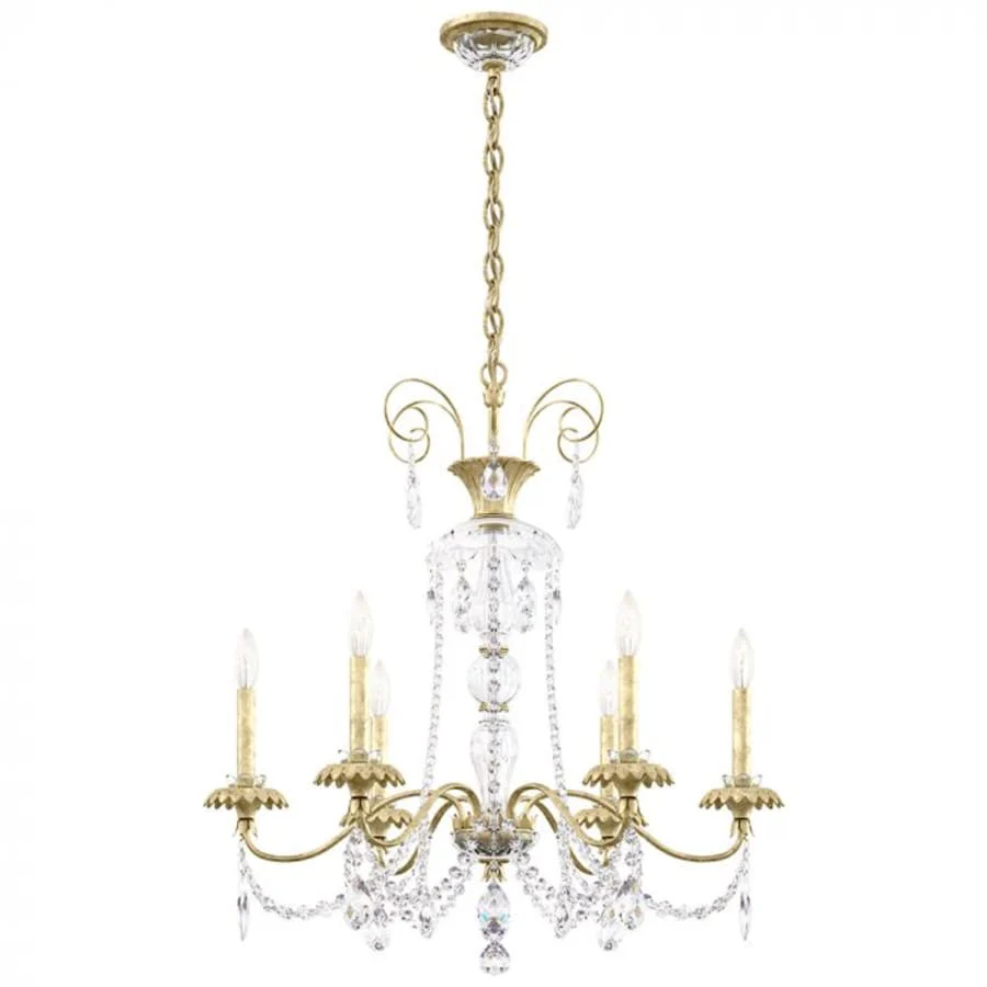Schonbek Helenia 6 Light 28" Wide Crystal Chandelier with Clear Heritage Crystal Accents - Image 3