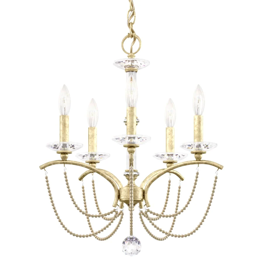 Schonbek Priscilla 5 Light 18" Wide Crystal Chandelier with Bronze Pearl Beads - Image 1