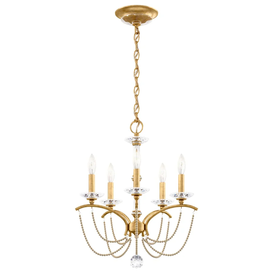 Schonbek Priscilla 5 Light 18" Wide Crystal Chandelier with Bronze Pearl Beads - Image 3