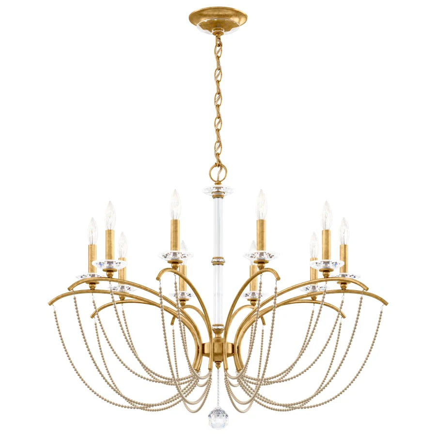 Schonbek Priscilla 10 Light 36" Wide Crystal Chandelier with Bronze Pearl Beads - Image 3