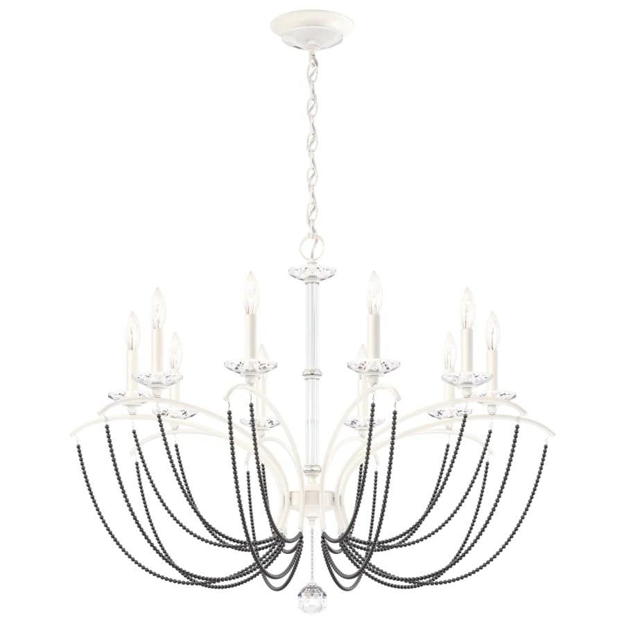 Schonbek Priscilla 10 Light 36" Wide Crystal Chandelier with Dark Grey Pearl Beads - Image 2