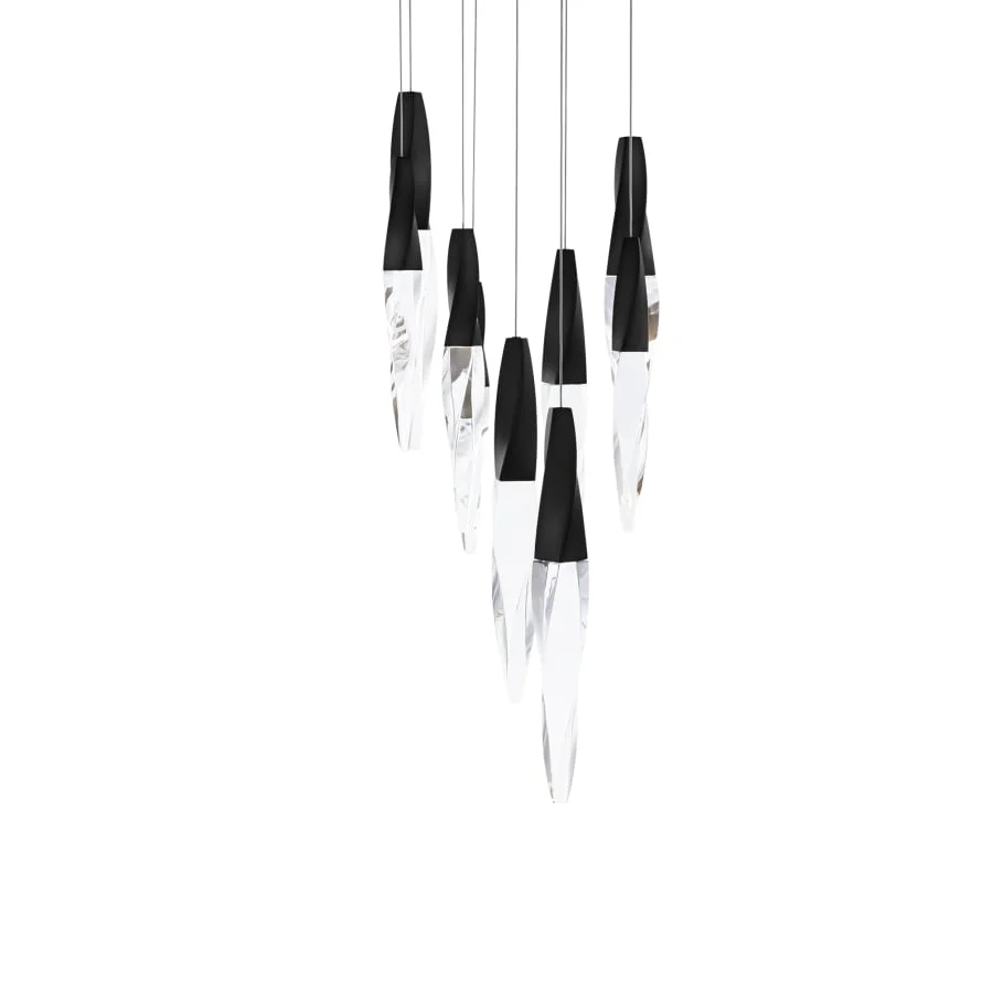 Schonbek Beyond Kindjal 9 Light 17" Wide Switchable Color Temperature LED Optic Crystal Multi Pendant - Image 1