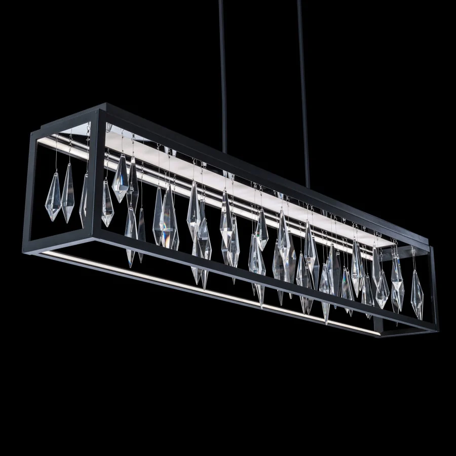 Schonbek Beyond Mirage 54" Wide Switchable Color Temperature LED Crystal Linear Pendant - Image 2