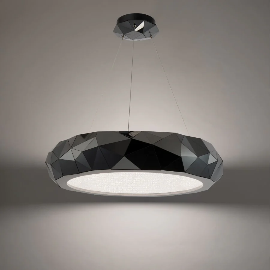 Schonbek Beyond Mosaic 31" Wide Switchable Color Temperature LED Crystal Accented Drum Pendant - Image 3