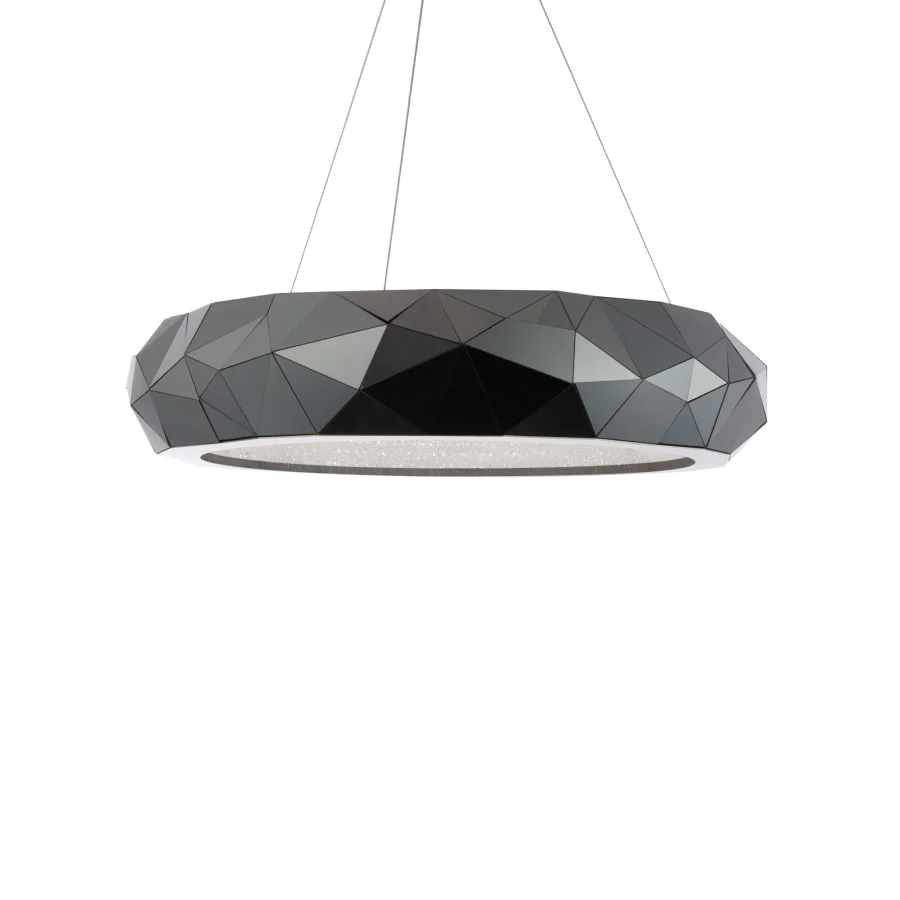 Schonbek Beyond Mosaic 31" Wide Switchable Color Temperature LED Crystal Accented Drum Pendant - Image 1