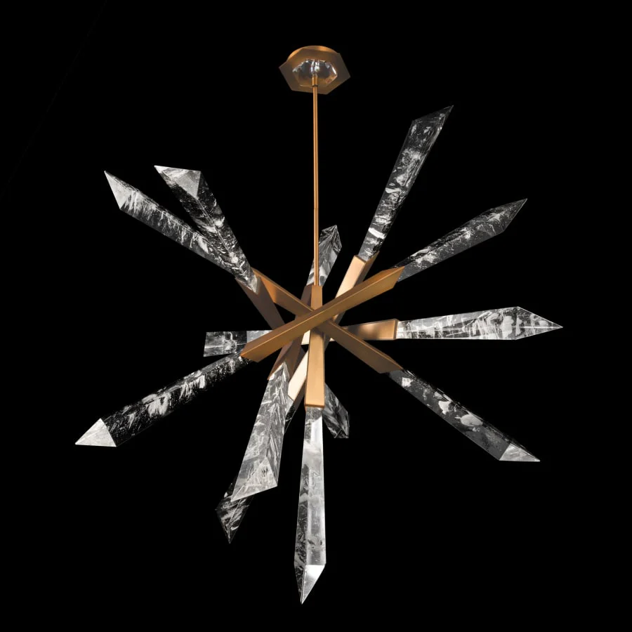 Schonbek Beyond Solitude 36" Wide Switchable Color Temperature LED Quartz Crystal Pendant - Image 2
