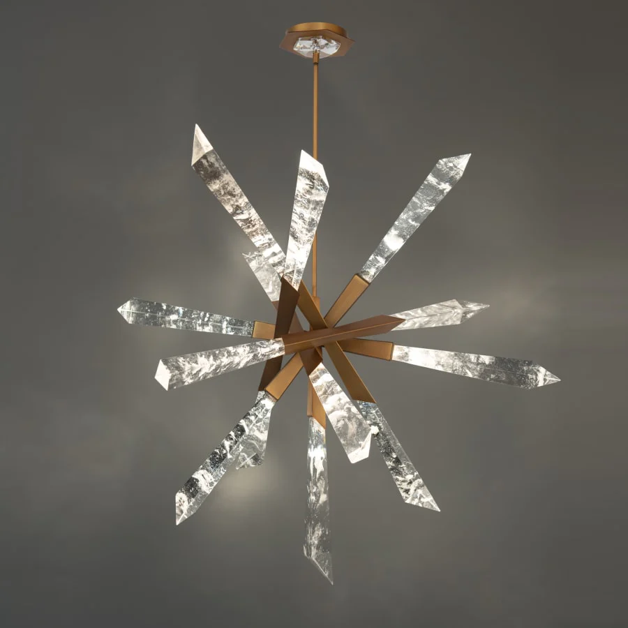 Schonbek Beyond Solitude 36" Wide Switchable Color Temperature LED Quartz Crystal Pendant - Image 3