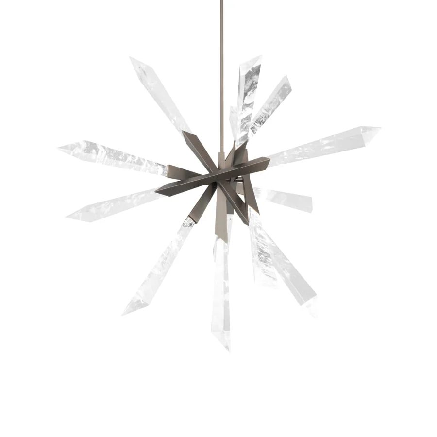 Schonbek Beyond Solitude 36" Wide Switchable Color Temperature LED Quartz Crystal Pendant - Image 1