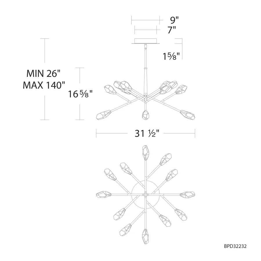 Schonbek Beyond Synapse 32" Wide LED Crystal Pendant - Image 3