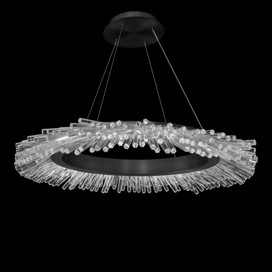 Schonbek Beyond Benediction 37" Wide LED Crystal Ring Chandelier with Clear Optic Crystal - Image 2