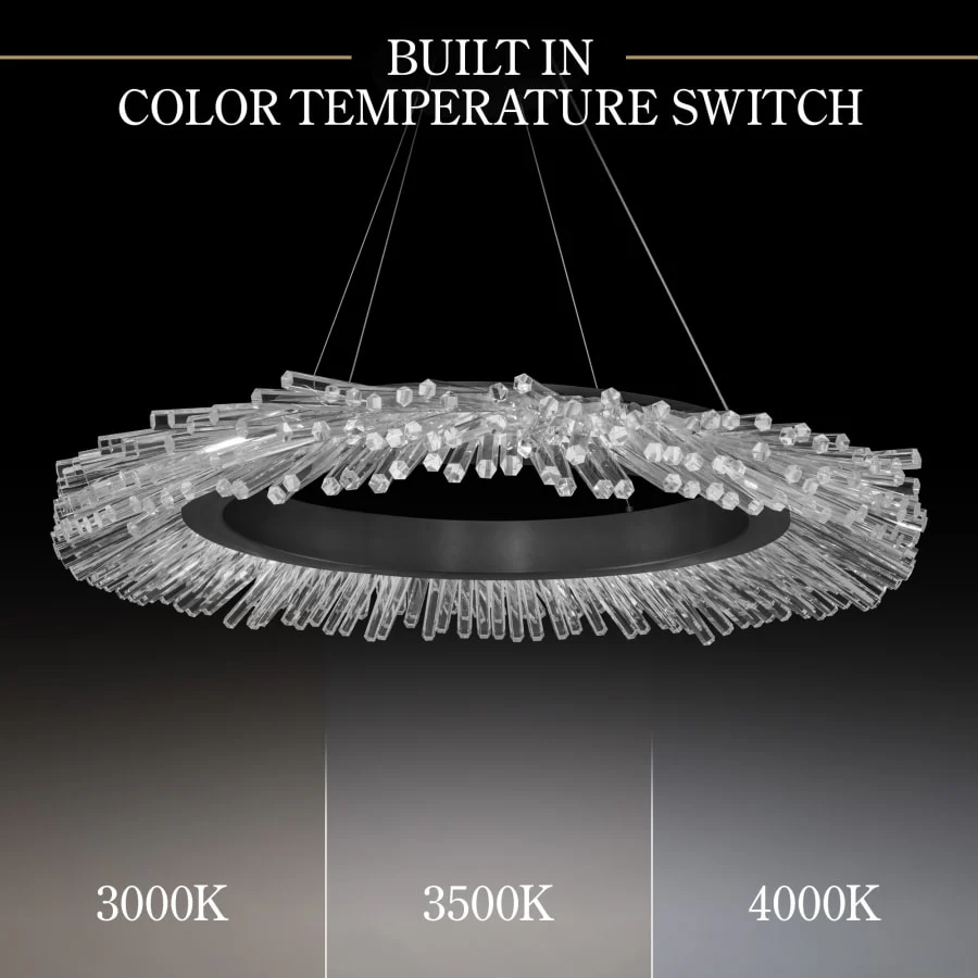 Schonbek Beyond Benediction 37" Wide LED Crystal Ring Chandelier with Clear Optic Crystal - Image 3
