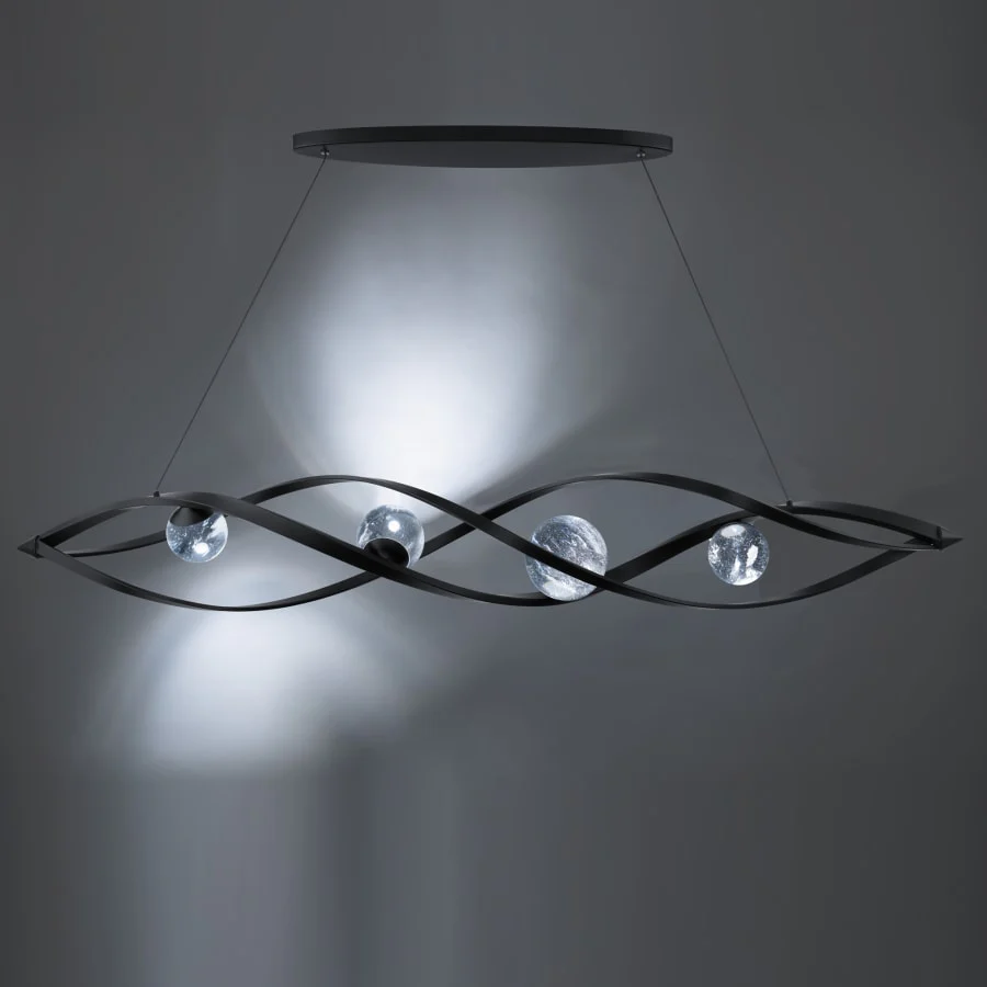 Schonbek Beyond Slipstream 57" Wide LED Crystal Linear Pendant - Image 2