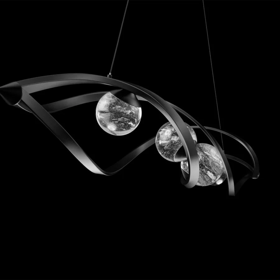 Schonbek Beyond Slipstream 57" Wide LED Crystal Linear Pendant - Image 3