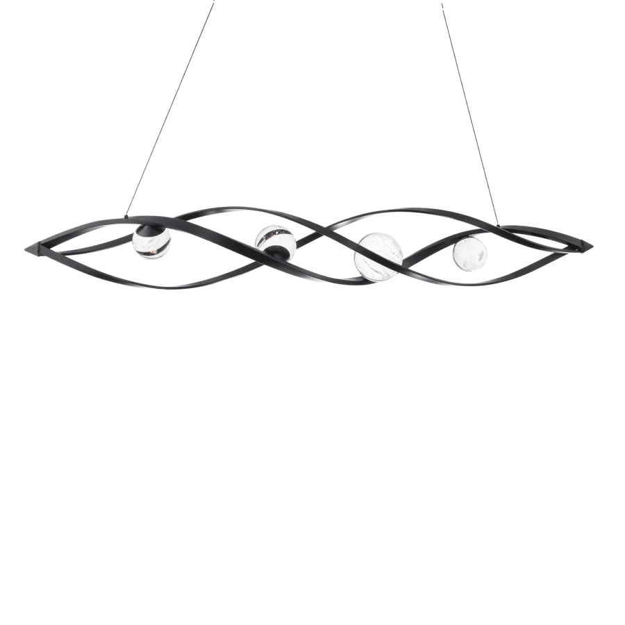 Schonbek Beyond Slipstream 57" Wide LED Crystal Linear Pendant - Image 1